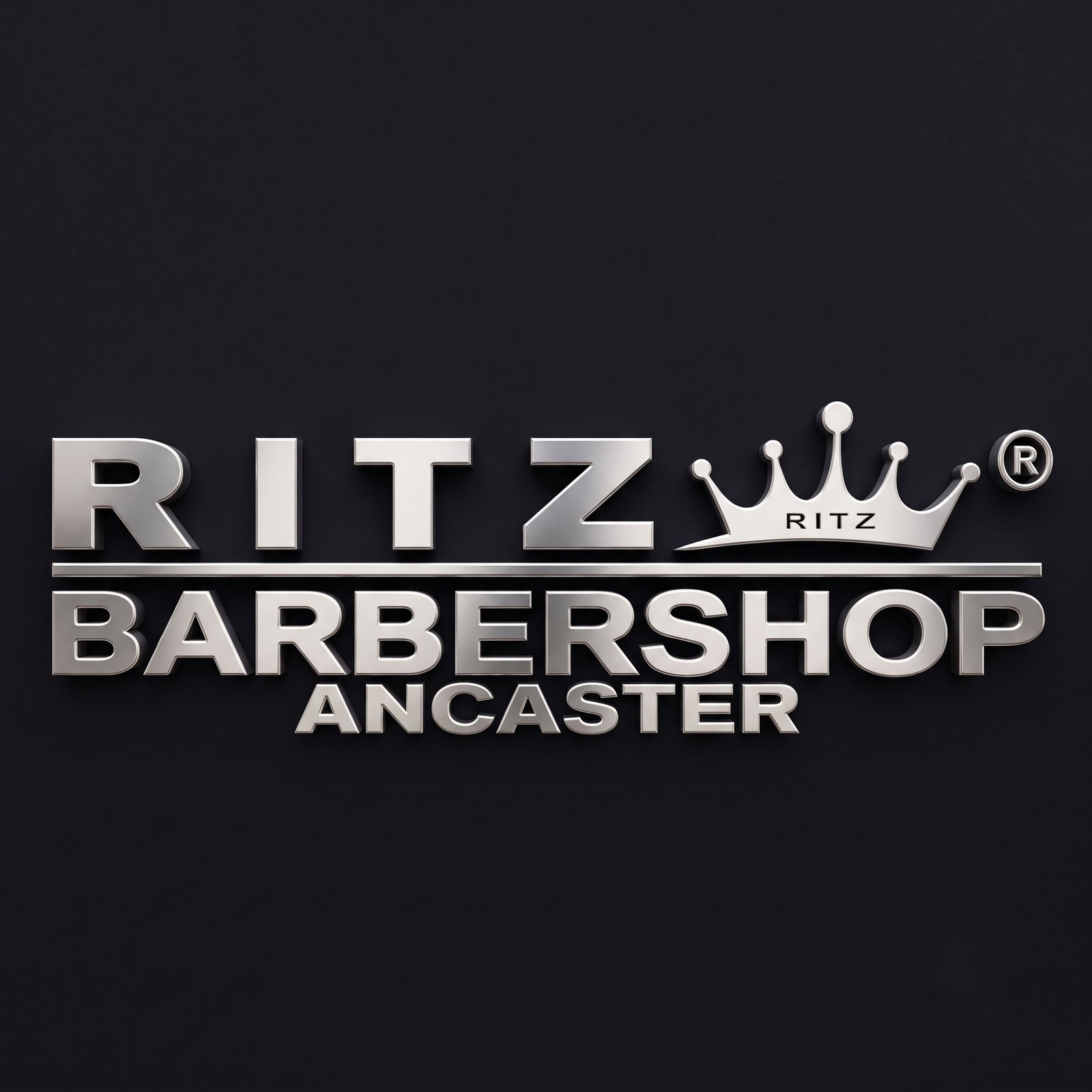 Ritz Barbershop Ancaster signature landmark emblem