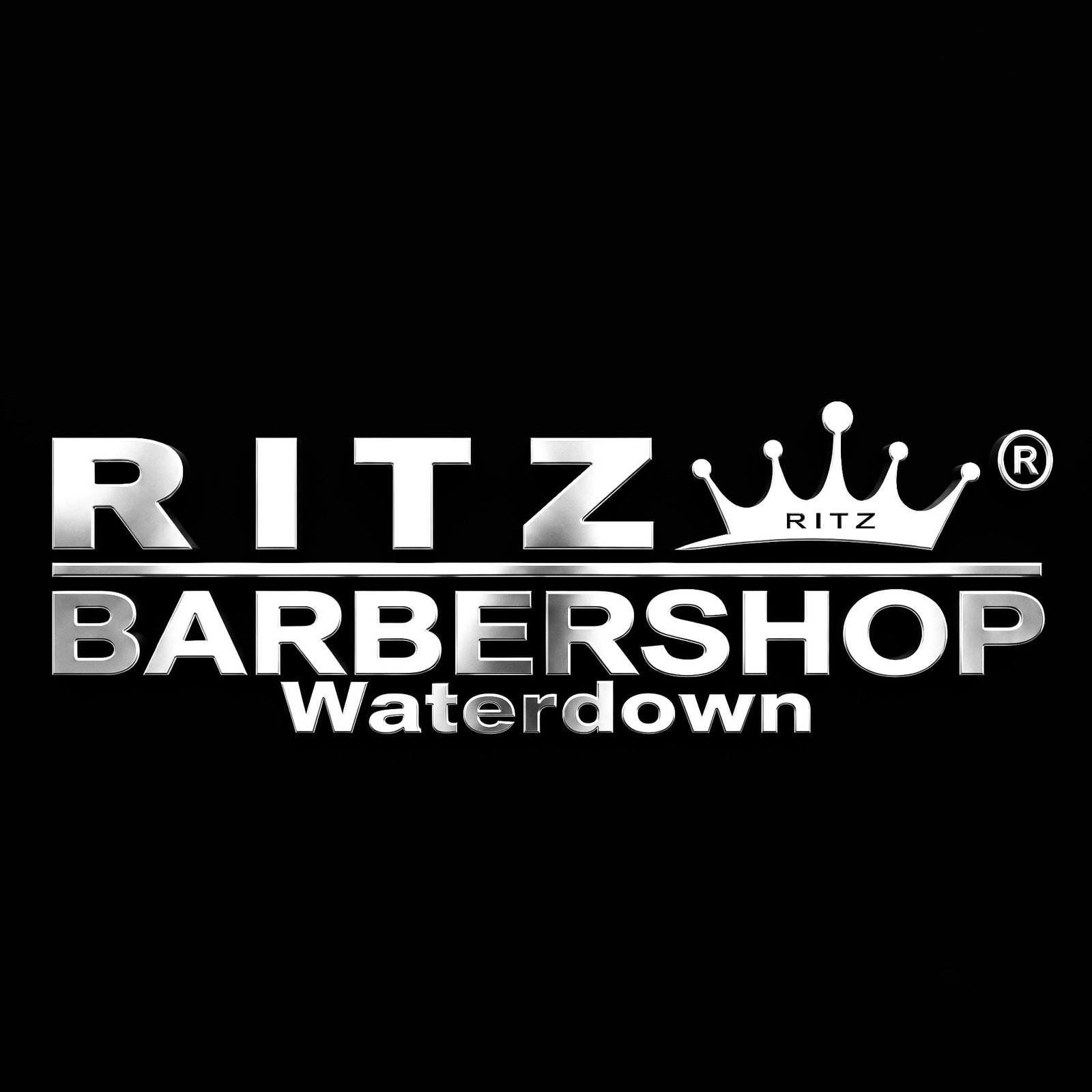Ritz Barbershop Waterdown signature landmark emblem